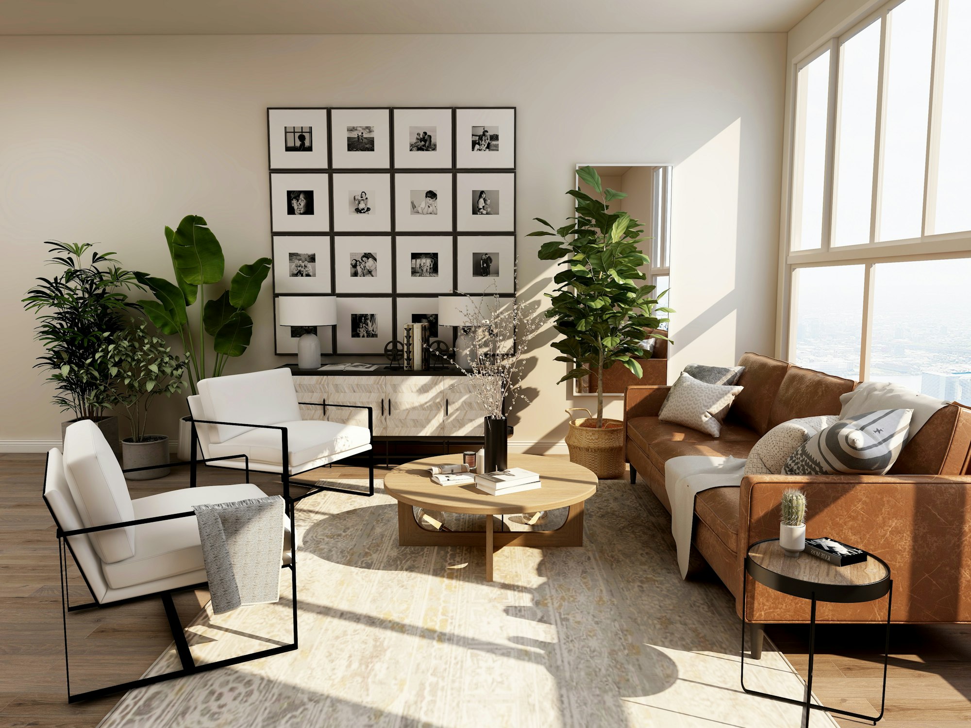 Bright modern living room